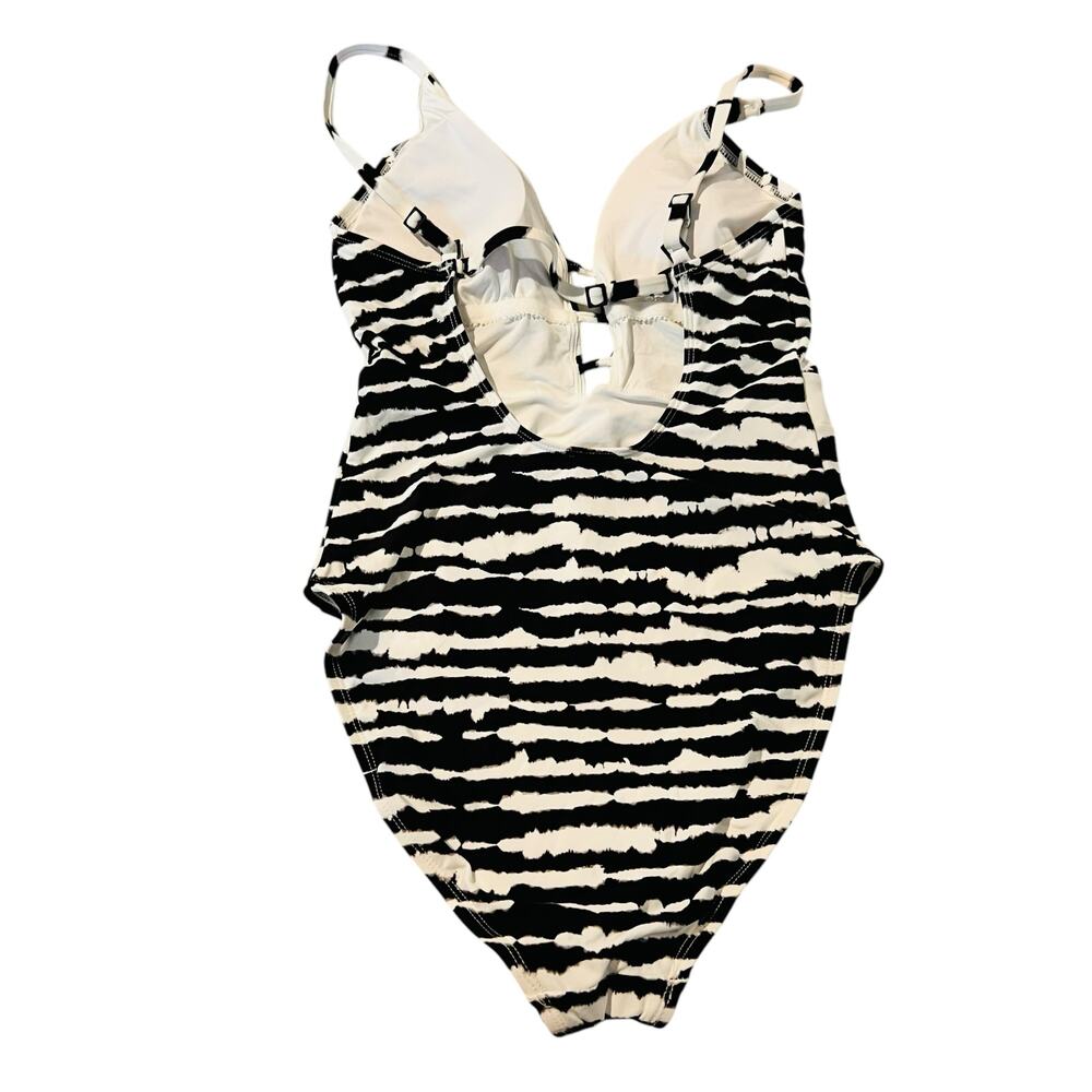 La Blanca Black Elemental Balance Plunge One Piece Swimsuit Size Small NEW - Picture 3 of 7